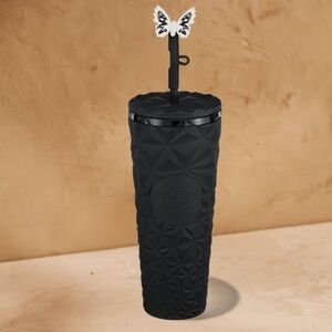 Starbucks 2025 Halloween prism glow in the dark cold cup with topper